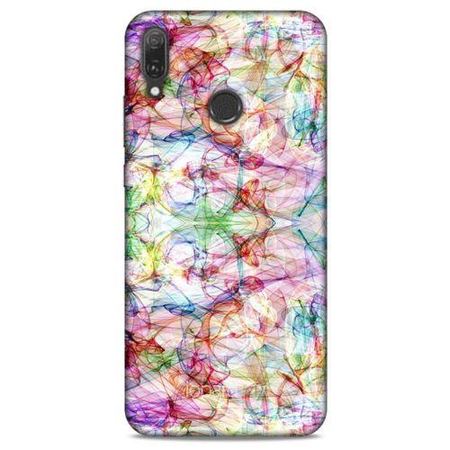 Huawei Y9 2019 Kılıf Pastel Renkler (12) Koruyucu Silikon Beyaz Mavi