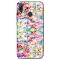 Huawei Y9 2019 Kılıf Pastel Renkler (12) Koruyucu Silikon Beyaz Mavi