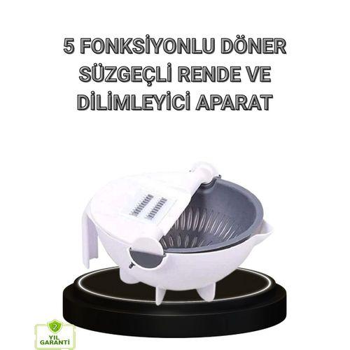 Çok Fonksiyonlu Döner Rende Süzgeç Hazneli Ergonomik Sebze Doğrayıcı