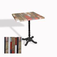 Dockers Çipa 1004 Döküm Ayak Kare Masa 80X80 cm - (Werzalit, Wermodin ve Allzalit Tabla) - Redwood