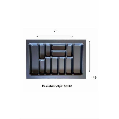 Eko Modüler Kaşıklık 76x49 Cm Antrasit Royaleks-70096