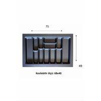 Eko Modüler Kaşıklık 76x49 Cm Antrasit Royaleks-70096