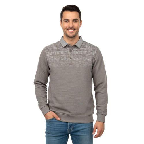 Erkek Gömlek Yaka Jakarlı Regular Fit Sweatshirt BGL-ST04958