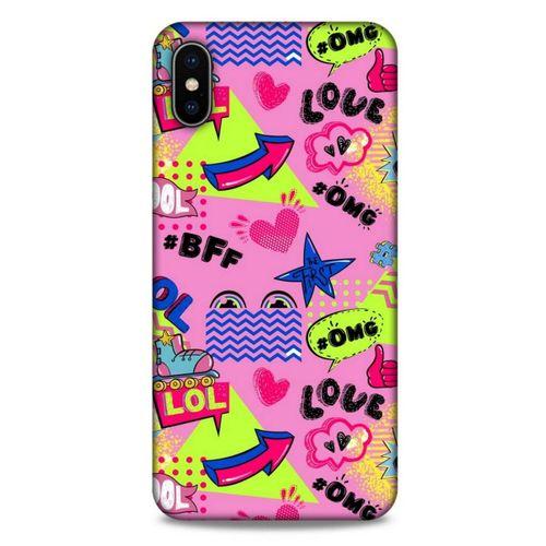 Pop Culture Pembe Apple iPhone XS Max Kılıf