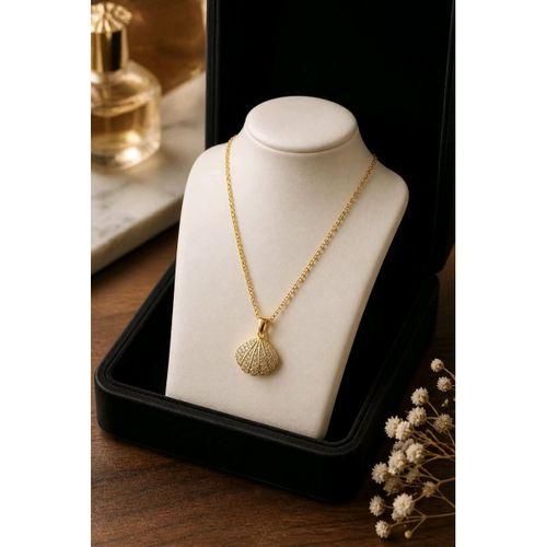 Gold Renk Lüks Açılan İstiritye Figürlü Gösterişli Kolye