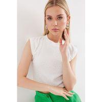 919 Halter Yaka Crop Bluz - Beyaz