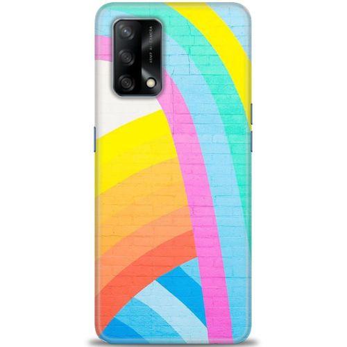 Oppo A74 Kılıf HD Baskılı Kılıf - Renkli Duvar + Tam Ekran Koruyucu