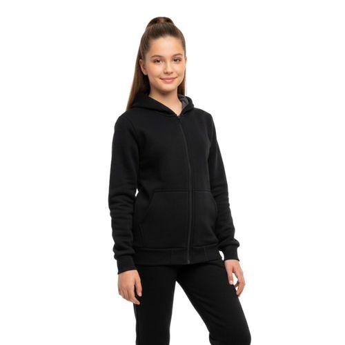 Siyah Fermuarlı Kapüşonlu Cepli Kız Erkek Sweatshirt BGL-ST05001