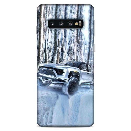 Lopard Samsung Galaxy S10 Uyumlu Kılıf PickUpX (46) Core Armor Kılıf Gümüş