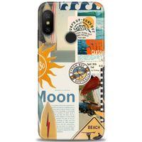 Xiaomi Mi A2 Lite Kılıf HD Baskılı Kılıf - Moon + Tam Ekran Koruyucu