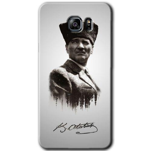 Potkal Hediye Fabrikası Samsung Galaxy Note 5 Kılıf HD Desen Baskılı Arka Kapak - Mustafa Kemal Atatürk