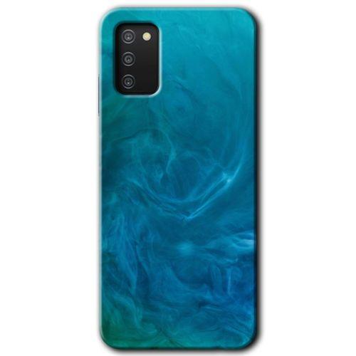 Potkal Hediye Fabrikası Samsung Galaxy A03s Kılıf HD Desen Baskılı Arka Kapak - Mavi Aura