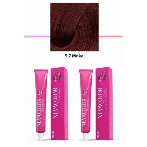 2 li Set Premium 5.7 Moka - Kalıcı Krem Saç Boyası 2 X 50 g Tüp