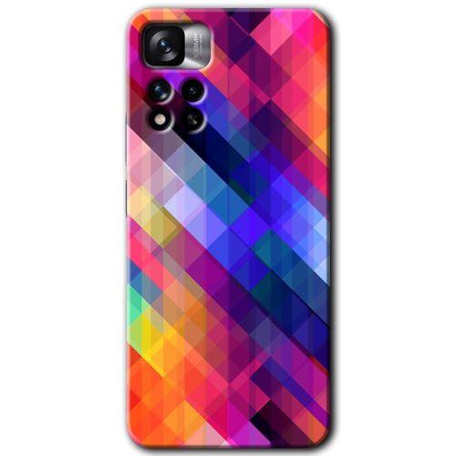 Redmi Note 11 Pro Plus 5G Kılıf HD Desen Baskılı Arka Kapak - Multi Oblique + Kırılmaz Cam