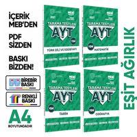 2027 YKS-AYT MEBİ-OGM 4lü Tüm Dersler Özgün Tarama Eşit Ağırlık (TM) Test Kitabı BASKI ÜCRETİ