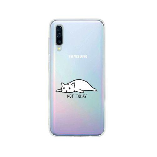 Samsung A50 Not To Day Desenli Premium Şeffaf Silikon Kılıf