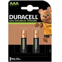 Duracell 750 mA Şarjlı AAA İnce Kalem 2'li Pil HR03/DC2400