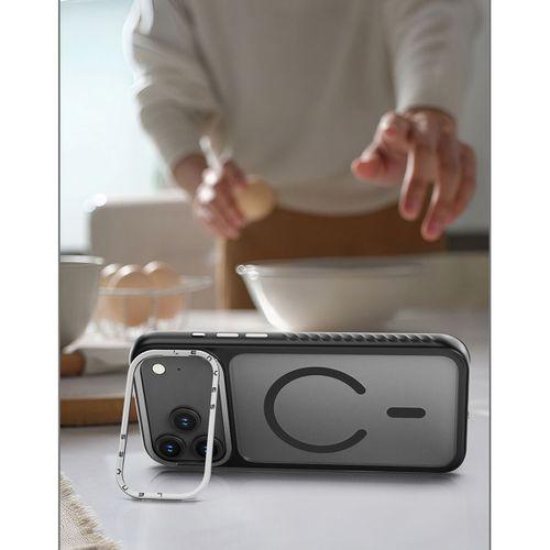 Apple iPhone 17 Air Kılıf M-safe Şarj Özellikli Metal Kamera Standlı Lenyes CK226 PC Kapak