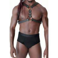 Göğüs Ve Halka Detaylı Erkek Deri Harness - Brfm85