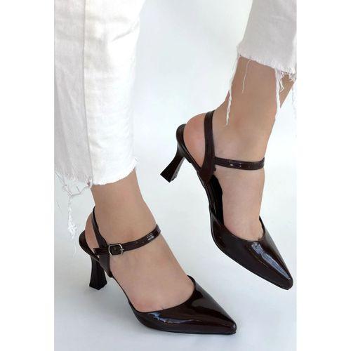 Suden Kahverengi Rugan Topuklu Ayakkabı