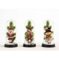 Yılbaşı Temalı Işıklı Dekoratif Cam Fanus - Model 8