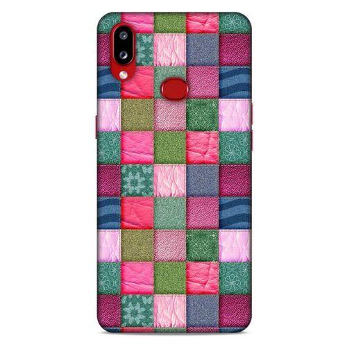 Samsung Galaxy A10s Kılıf Patchwork (35) Fit Design Kılıf Toz Pembe Lacivert