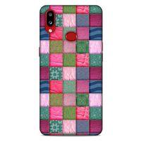 Samsung Galaxy A10s Kılıf Patchwork (35) Fit Design Kılıf Toz Pembe Lacivert