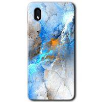 MRCİLETİSİM Samsung Galaxy A01 Core Kılıf Baskılı Kapak - Mavi Buzul +Tam Ekran Koruyucu