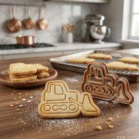 İş Makinesi Figürlü Hamur Şekillendirici Kurabiye Kalıbı Oyun Hamuru Kalıbı 8 cm