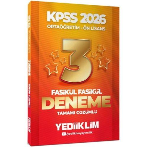 2026 KPSS Ortaöğretim Önlisans Genel Yetenek Genel Kültür Tamamı Çözümlü 3 Yıldız Fasikül Deneme Yediiklim Yayınları