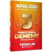 2026 KPSS Ortaöğretim Önlisans Genel Yetenek Genel Kültür Tamamı Çözümlü 3 Yıldız Fasikül Deneme Yediiklim Yayınları