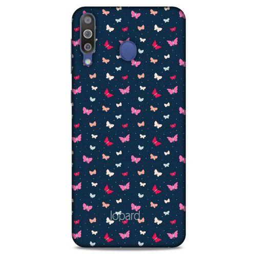 Samsung Galaxy M30 Kılıf Kelebek Etkisi (42) Rugged Armor Kılıf Mor Pembe