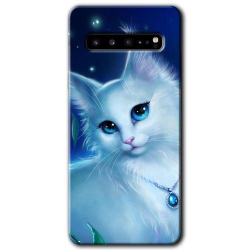 Galaxy S10 Plus Kılıf HD Desen Baskılı Arka Kapak - Cat Glance