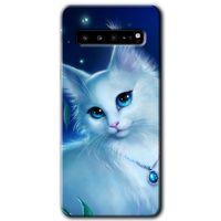 Galaxy S10 Plus Kılıf HD Desen Baskılı Arka Kapak - Cat Glance