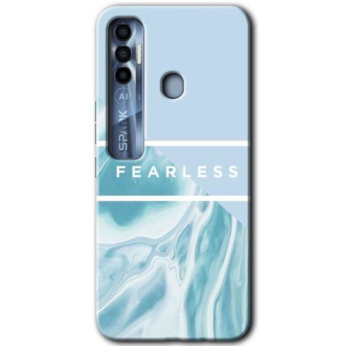 MRCİLETİSİM Tecno Spark 7 Pro Kılıf HD Desen Baskılı Arka Kapak+Temperli Cam - Fearless