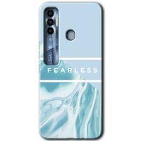 MRCİLETİSİM Tecno Spark 7 Pro Kılıf HD Desen Baskılı Arka Kapak+Temperli Cam - Fearless