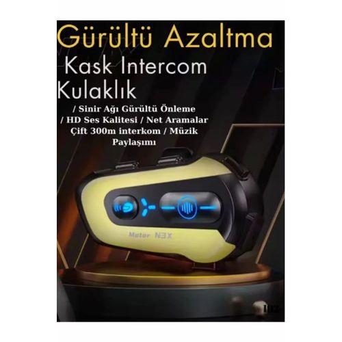 N3x Rgb Işıklı Intercom 3 Kişi Bağlantılı 1000mah Motosiklet Bluetooth Kulaklık Seti