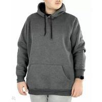 Erkek Uzun Kol Kapşonlu Basic Sweatshirt Hoodie - Füme