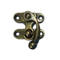 Kancalı Yay Gözü, Ahşap Kutu Klipsi - Küçük, Antik, 100 Adet