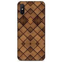 Xiaomi Redmi 9A Kılıf Patchwork (26) Tpu Silikon Kılıf Açık Kahverengi