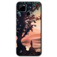 Realme C21 Kılıf Baskılı Arka Kapak - Yalnız Savaşcı +Tam Ekran Koruyucu