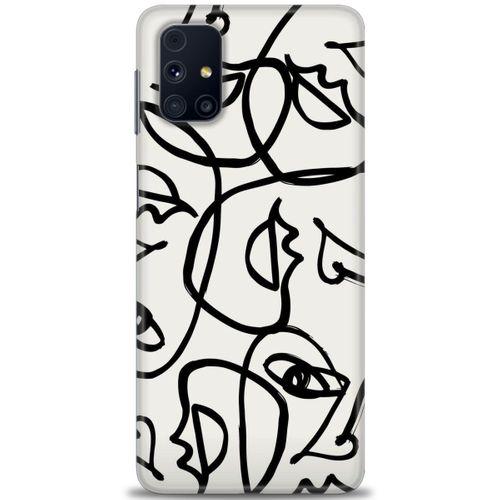 Samsung Galaxy M51 Kılıf HD Baskılı Kılıf - Suratlar + Tam Ekran Koruyucu
