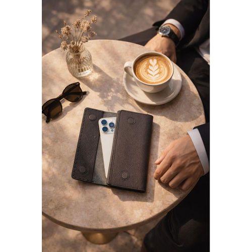 Hakiki Deri Mıknatıslı Kart Ve Telefon Bölmeli Unisex Cüzdan VS.BLKT.0938