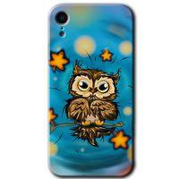 Potkal Hediye Fabrikası iPhone XR Kılıf HD Desen Baskılı Arka Kapak - Owl Bird Stars