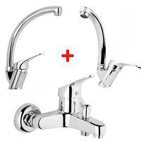 Mix Banyo Bataryası Lavabo - Evye 3 Lü Avantajlı Set