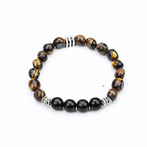 OLTU  VE KAPLAN GÖZÜ TAŞI MİSİNA LASTİKLİ BİLEKLİK