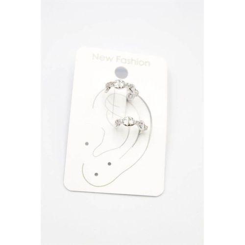 2'li Taşlı Kıkırdak Küpe - Gümüş