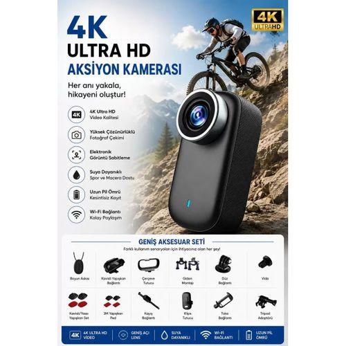 4k Ultra Hd Mini Wıfı Aksiyon Kamerası Taşınabilir Vücut Kamerası 1.47’hd Ekranlı Giyilebilir Video Kaydedici