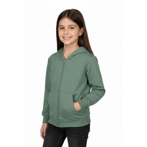 Kız Çocuk Fermuarlı Kapüşonlu Sweatshirt BGL-ST05276