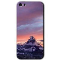 MRCİLETİSİM iPhone 5 Kılıf HD Desen Baskılı Arka Kapak + Temperli Cam - Zirve